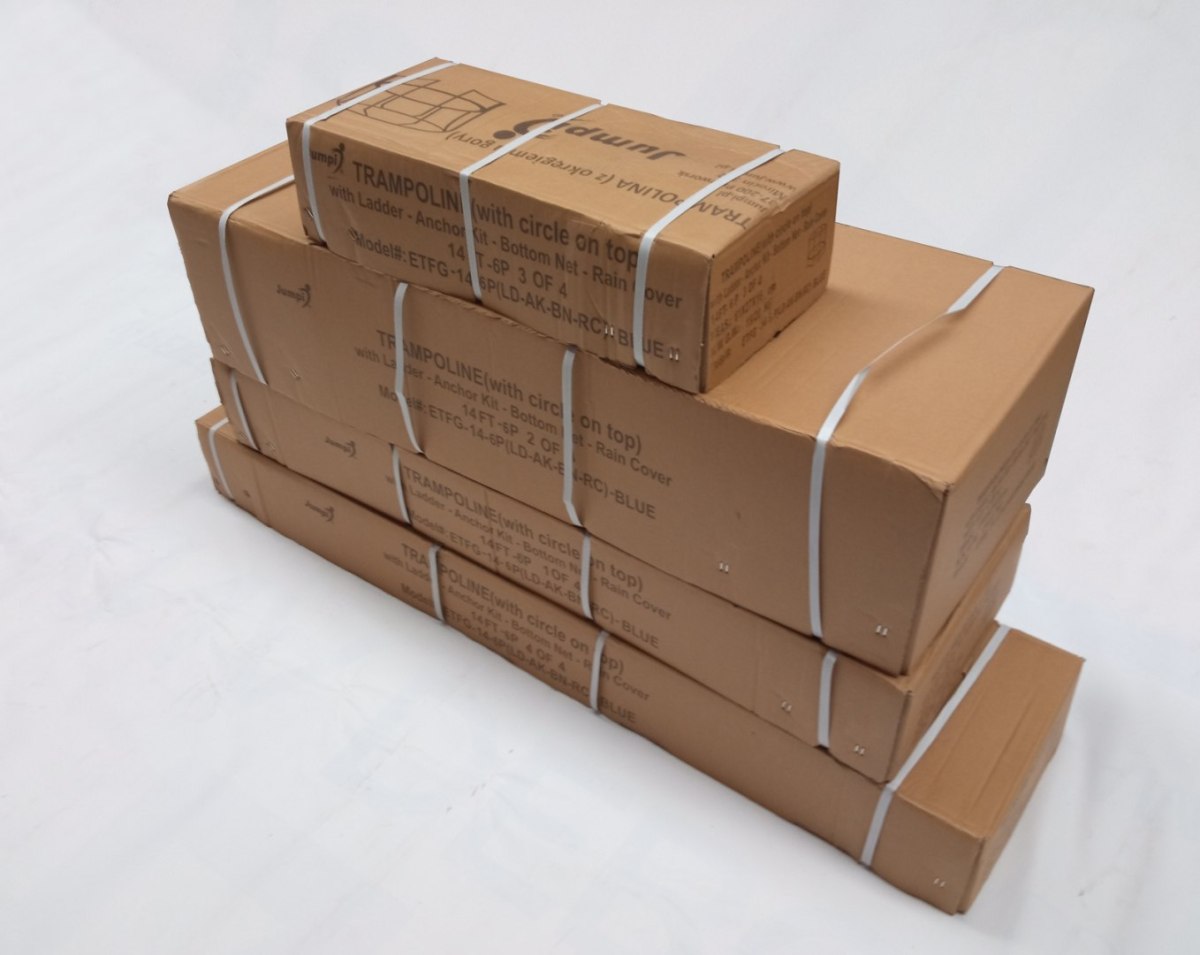 Emaga Trampolina Ogrodowa Jumpi 487cm/16FT Maxy Comfort Plus Czerwona